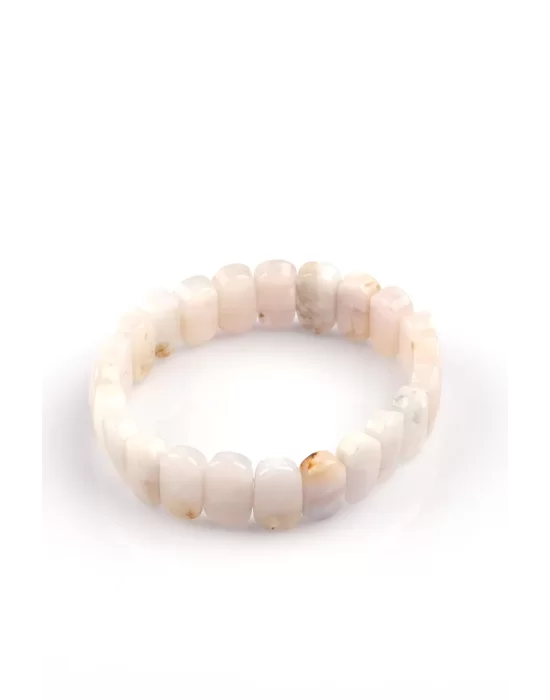 Gül Akik Doğal Taş Bileklik 8 x 14 mm Özel Kesim, Gemstone Bracelet