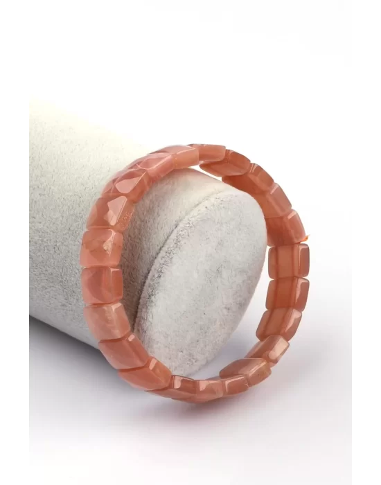 Güneş Taşı Doğal Taş Bileklik 9 x 12 mm Özel Kesim, Gemstone Bracelet