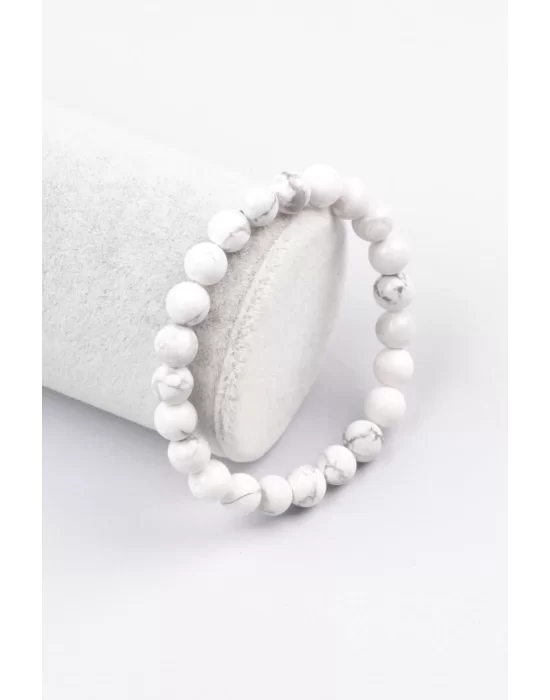 Havlit Doğal Taş Bileklik 8 mm Küre Kesim, Gemstone Bracelet