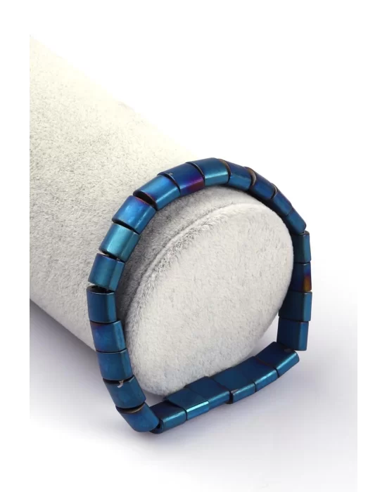 Hematit Doğal Taş Bileklik 7 x 9 mm Özel Kesim, Gemstone Bracelet