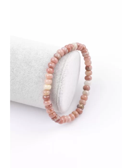 Jasper Doğal Taş Bileklik 4 x 6 mm Rondel Kesim, Gemstone Bracelet