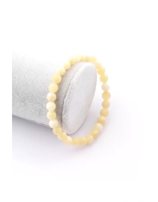 Kalsit Doğal Taş Bileklik 6 mm Küre Kesim, Gemstone Bracelet