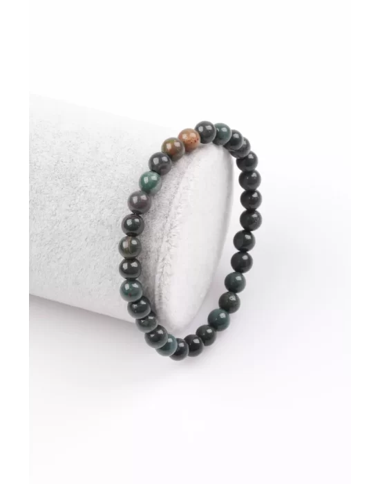 Kan Taşı Doğal Taş Bileklik 6 mm Küre Kesim, Gemstone Bracelet