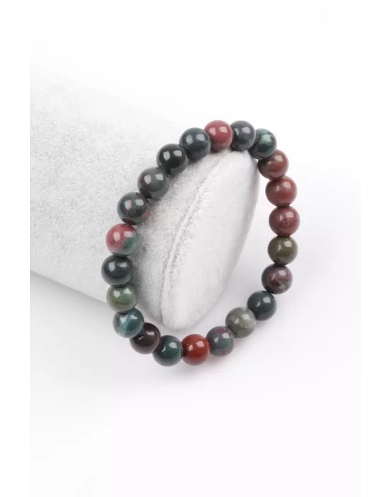 Kan Taşı Doğal Taş Bileklik 8 mm Küre Kesim, Gemstone Bracelet