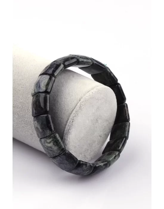 Kanbaba Jasper Doğal Taş Bileklik 13 x 15 mm Özel Kesim, Gemstone Bracelet