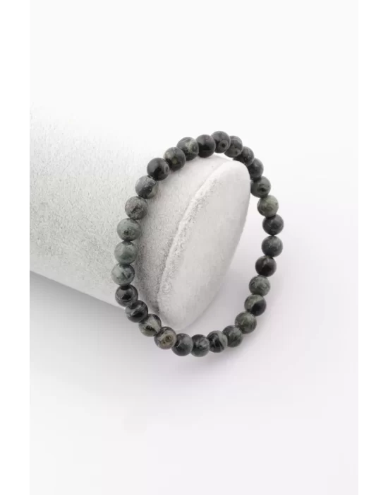 Kanbaba Jasper Doğal Taş Bileklik 6 mm Küre Kesim, Gemstone Bracelet