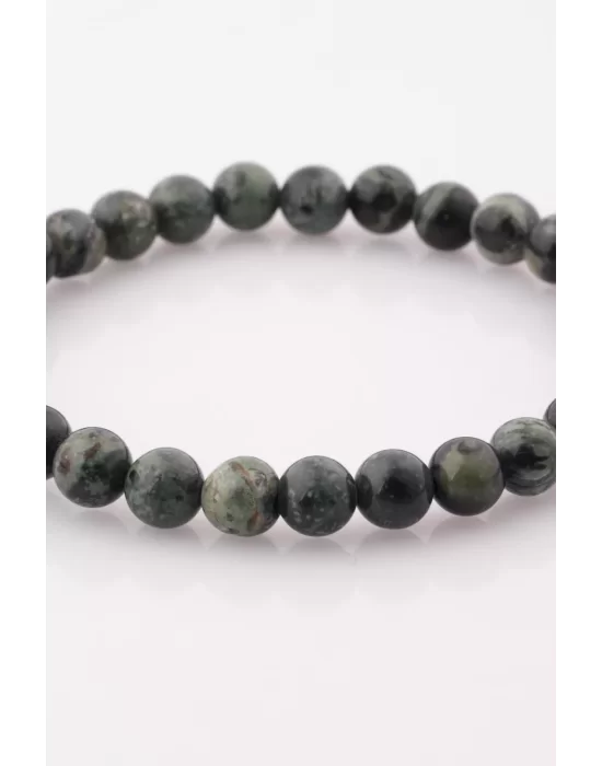 Kanbaba Jasper Doğal Taş Bileklik 6 mm Küre Kesim, Gemstone Bracelet