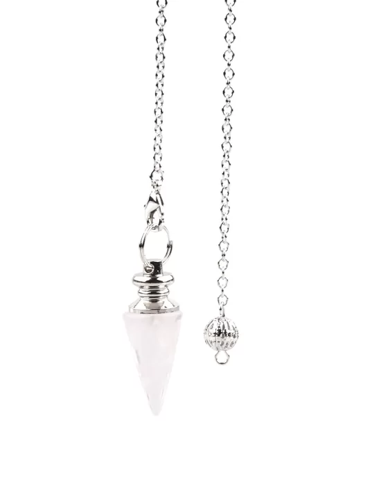 Kristal Kuvars Doğal Taş Pandül Sarkaç, Gemstone Pendulum