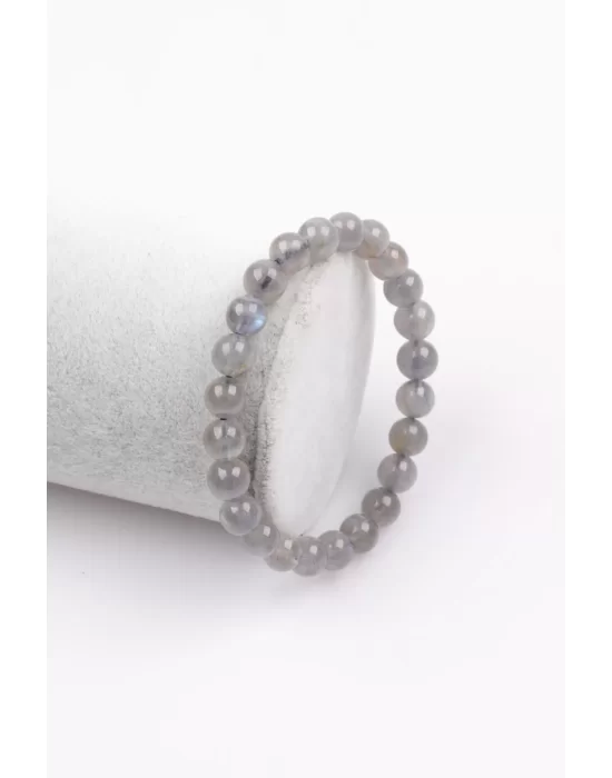 Labradorit Doğal Taş Bileklik 7 mm Küre Kesim, Gemstone Bracelet