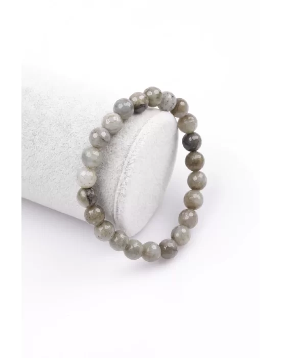 Labradorit Doğal Taş Bileklik 8 mm Fasetli Küre Kesim, Gemstone Bracelet