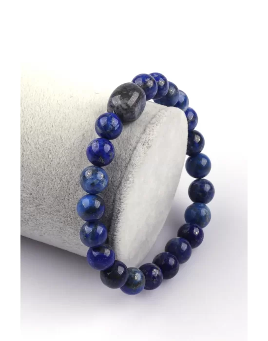 Lapis Lazuli Doğal Taş Bileklik 8 mm Küre Kesim, Gemstone Bracelet