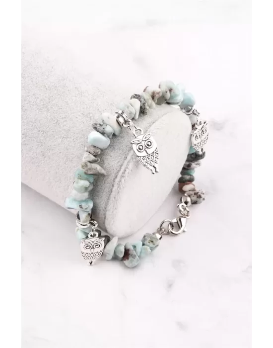 Larimar Doğal Taş Kırıktaş Bileklik