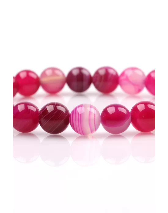 Madagaskar Akik Doğal Taş Bileklik 8 mm Küre Kesim, Gemstone Bracelet