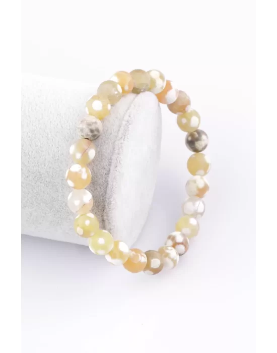 Mat Akik Doğal Taş Bileklik 8 mm Küre Kesim, Gemstone Bracelet