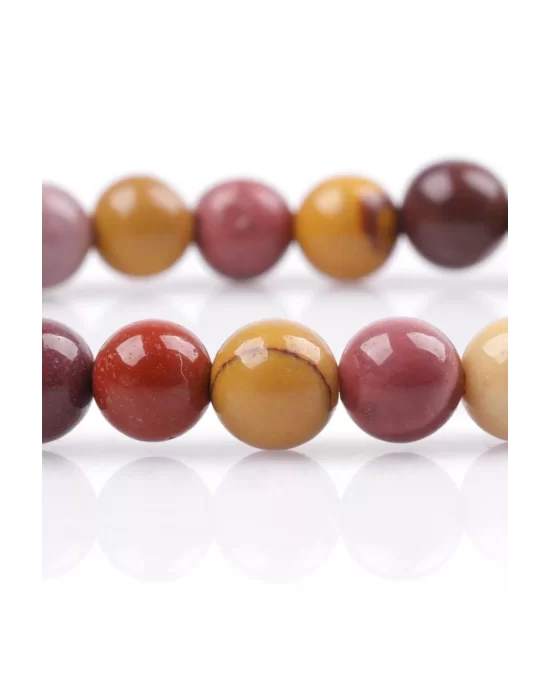 Mookaite Jasper Doğal Taş Bileklik 6 mm Küre Kesim, Gemstone Bracelet