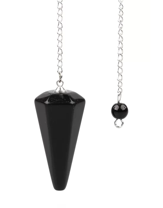 Obsidyen Doğal Taş Pandül Sarkaç, Gemstone Pendulum