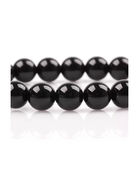 Oniks Doğal Taş Bileklik 8 mm Küre Kesim, Gemstone Bracelet