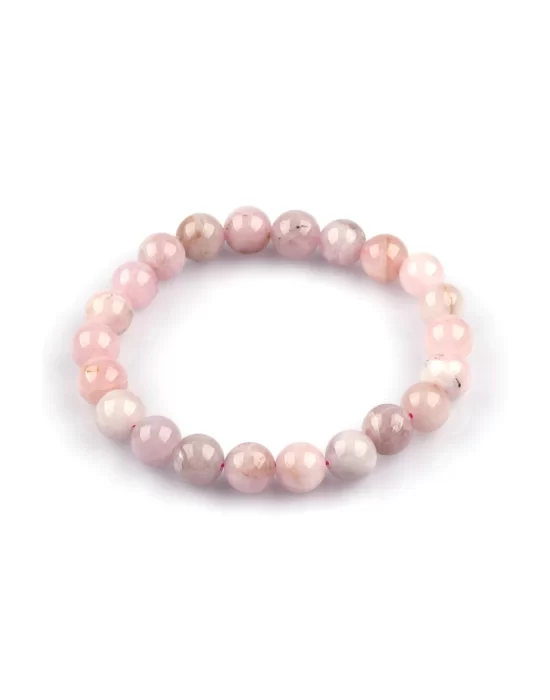 Pembe Kuvars Doğal Taş Bileklik 8 mm Küre Kesim, Gemstone Bracelet