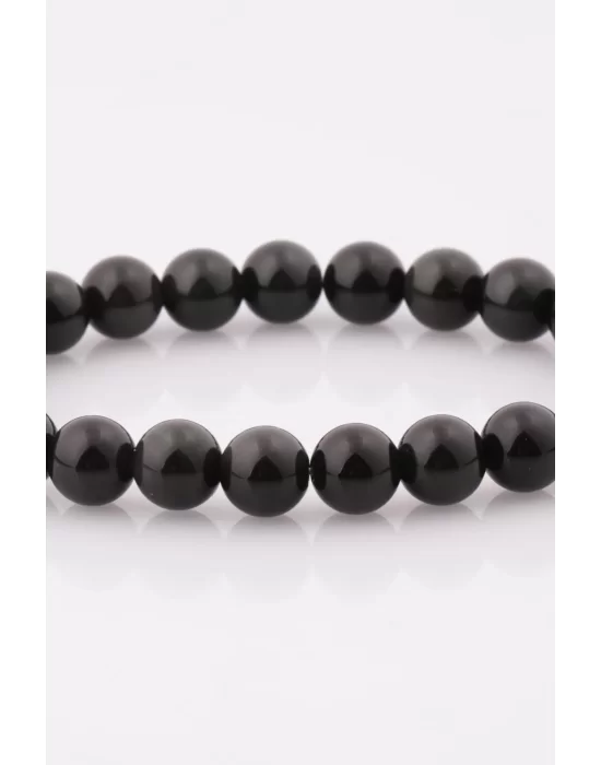 Rainbow Obsidyen Doğal Taş Bileklik 8 mm Küre Kesim, Gemstone Bracelet