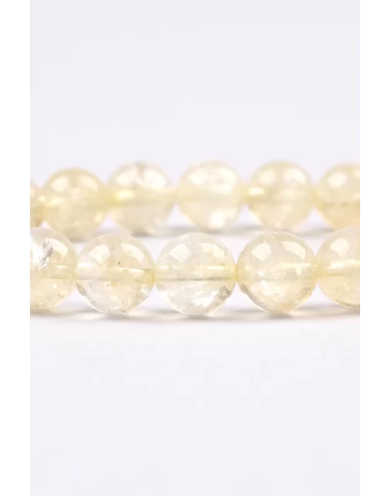 Sitrin Doğal Taş Bileklik 8 mm Küre Kesim, Gemstone Bracelet