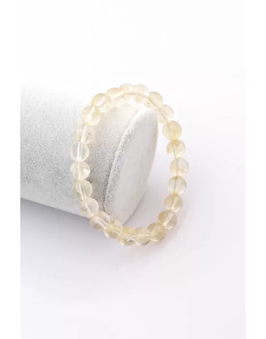 Sitrin Doğal Taş Bileklik 8 mm Küre Kesim, Para Taşı, Bereket Taşı, Gemstone Bracelet