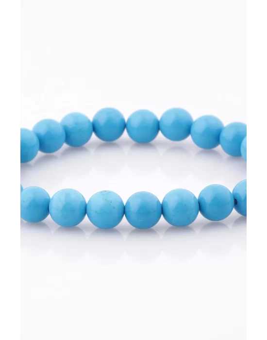 Turkuaz Doğal Taş Bileklik 8 mm Küre Kesim, Gemstone Bracelet