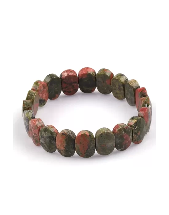 Unakit Doğal Taş Bileklik 10 x 14 mm Özel Kesim, Gemstone Bracelet