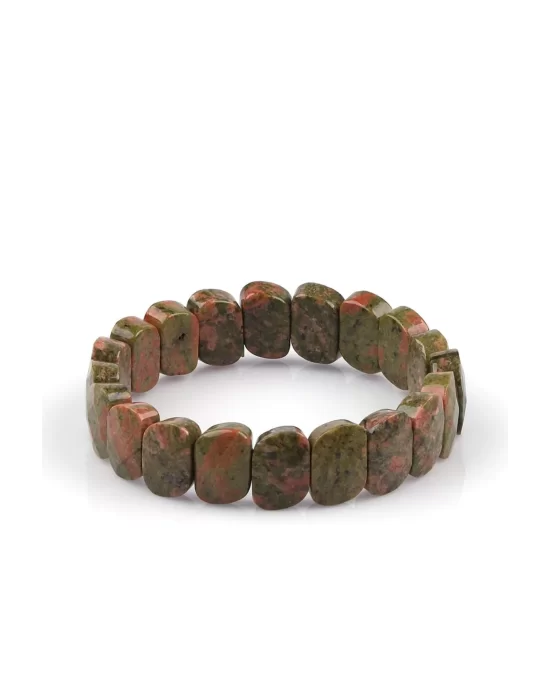 Unakit Doğal Taş Bileklik 11 x 15 mm Özel Kesim, Gemstone Bracelet