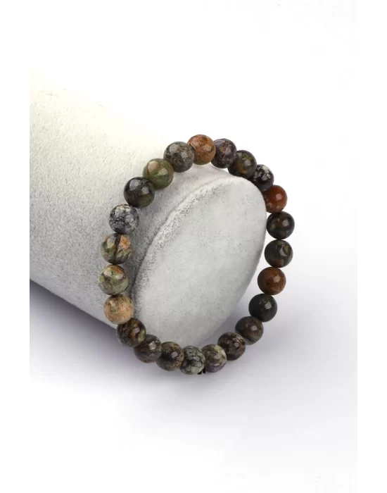 Yeşil Opal Doğal Taş Bileklik 8 mm Küre Kesim, Gemstone Bracelet