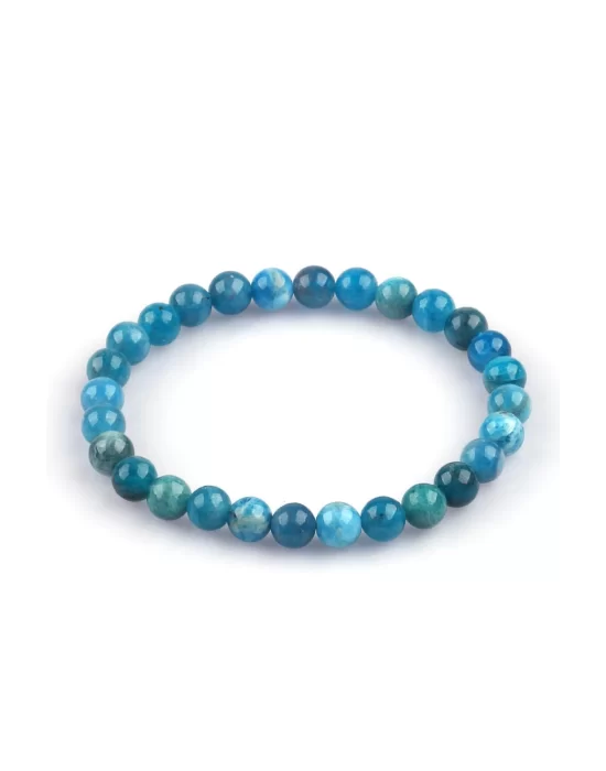 Apatit Doğal Taş Bileklik 6mm Küre Kesim, Gemstone Bracelet