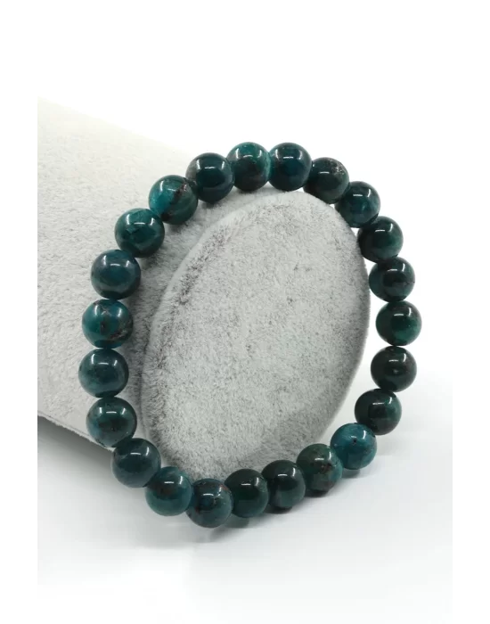 Apatit Doğal Taş Bileklik 8 mm Küre Kesim, Gemstone Bracelet