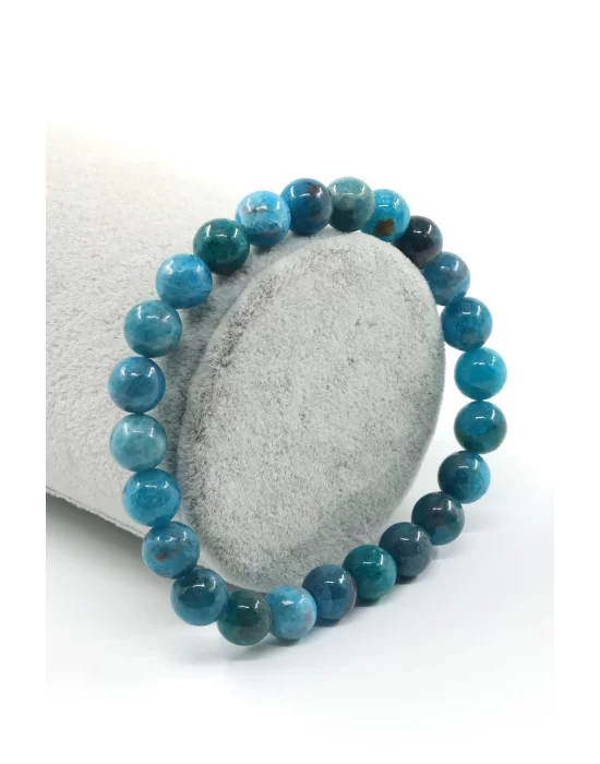 Apatit Doğal Taş Bileklik 8 mm Küre Kesim, Gemstone Bracelet