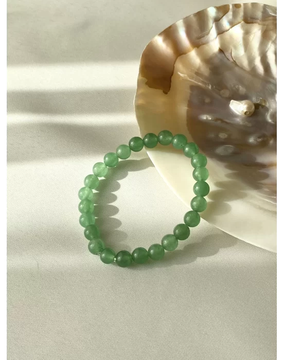 Aventurin Doğal Taş Bileklik 8 mm Küre Kesim, Gemstone Bracelet