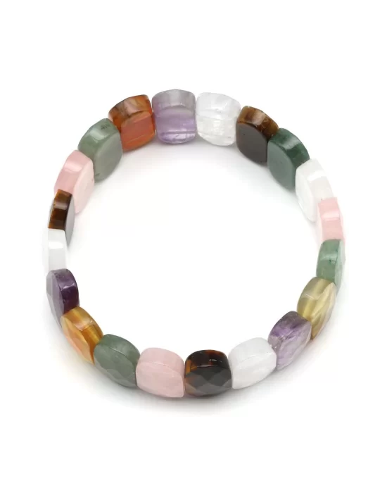 Çakra Doğal Taş Bileklik 10 x 20 mm Özel Kesim, Gemstone Bracelet