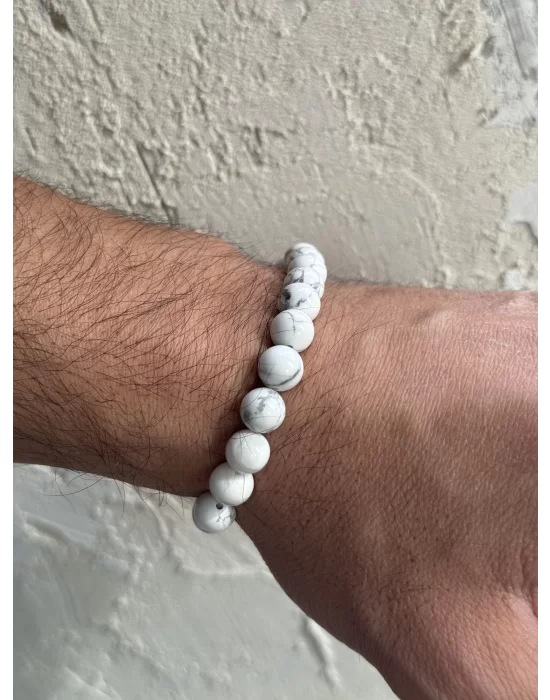 Havlit Doğal Taş Bileklik 8 mm Küre Kesim, Gemstone Bracelet