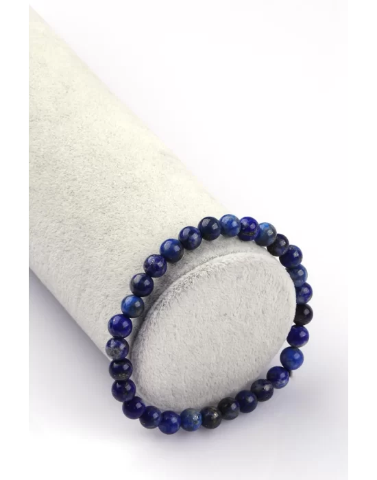 Lapis Lazuli Doğal Taş Bileklik 6mm Küre Kesim