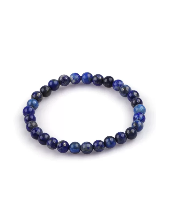 Lapis Lazuli Doğal Taş Bileklik 6mm Küre Kesim