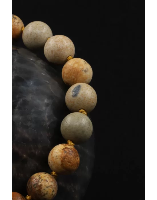 Picture Jasper Doğal Taş Makrome Örme Bileklik