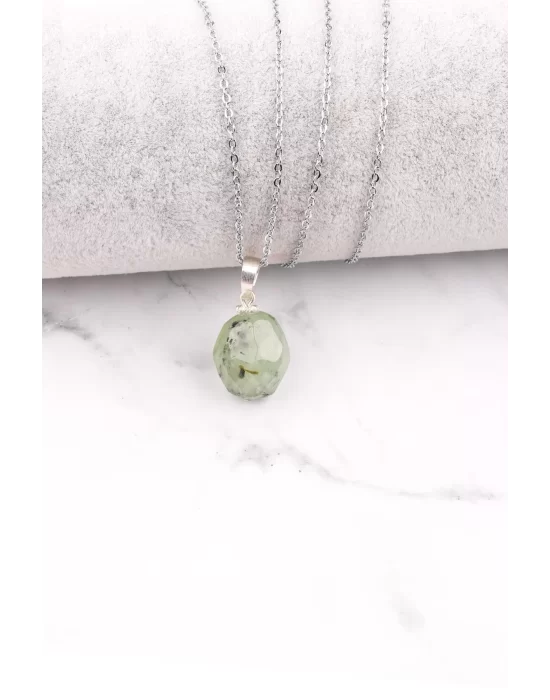 Prehnite Doğal Taş Kolye