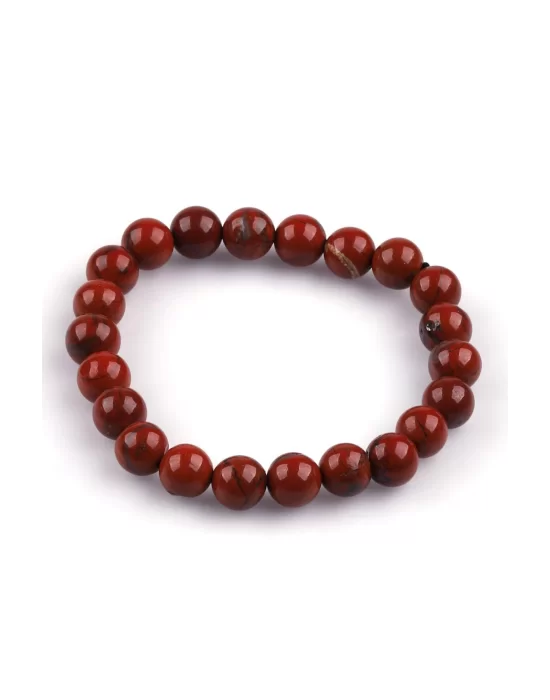 Red Jasper Doğal Taş Bileklik 8mm Küre Kesim