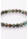 Afrika Turkuaz Doğal Taş Bileklik 6 mm Küre Kesim, Gemstone Bracelet