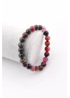 Akik Doğal Taş Bileklik 8 mm Fasetli Küre Kesim, Gemstone Bracelet