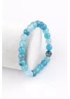 Akik Doğal Taş Bileklik 8 mm Fasetli Küre Kesim, Gemstone Bracelet