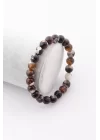 Akik Doğal Taş Bileklik 8 mm Fasetli Küre Kesim, Gemstone Bracelet