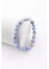 Akik Doğal Taş Bileklik 8 mm Fasetli Küre Kesim, Gemstone Bracelet