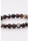 Akik Doğal Taş Bileklik 8 mm Fasetli Küre Kesim, Gemstone Bracelet