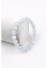 Akuamarin Doğal Taş Bileklik 10 mm Küre Kesim, Gemstone Bracelet