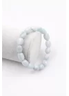 Akuamarin Doğal Taş Bileklik 8 x 11 mm Şekilsiz Kesim, Gemstone Bracelet