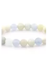 Akuamarin - Heliodor Doğal Taş Bileklik 8 mm Küre Kesim, Gemstone Bracelet