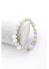 Akuamarin - Heliodor Doğal Taş Bileklik 8 mm Küre Kesim, Gemstone Bracelet